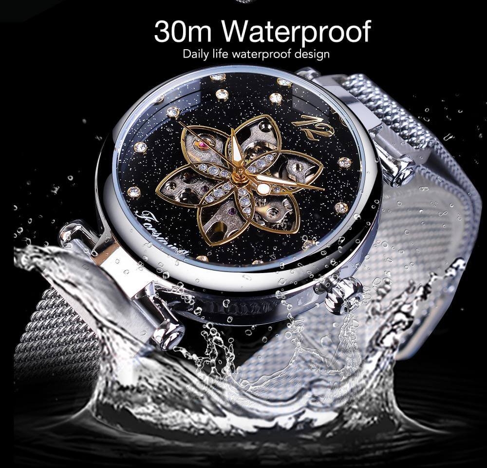 Ladies-Luxury-Mesh-Strap-Waterproof-Mechanical-Watch-Description-2