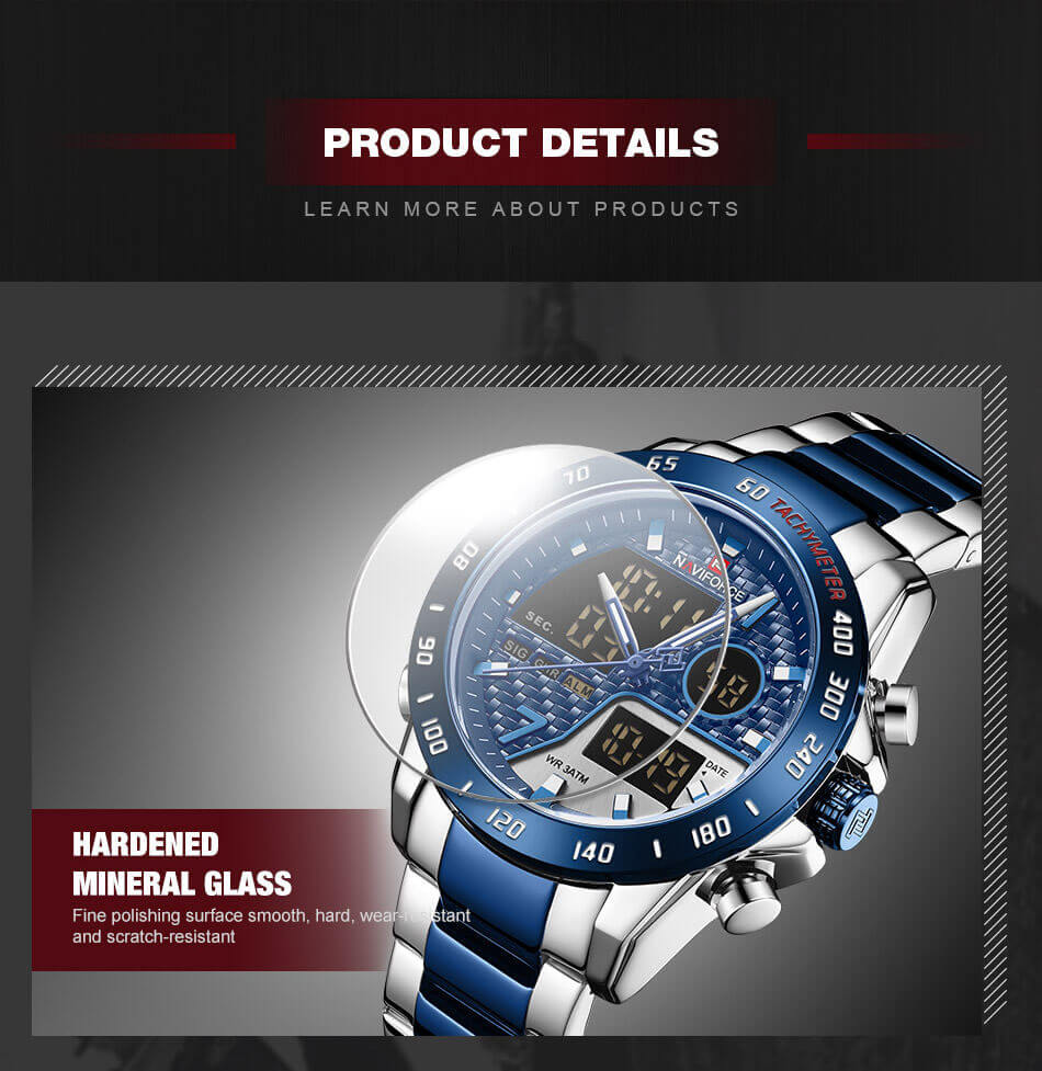 men's luxury brand digital sports watch
