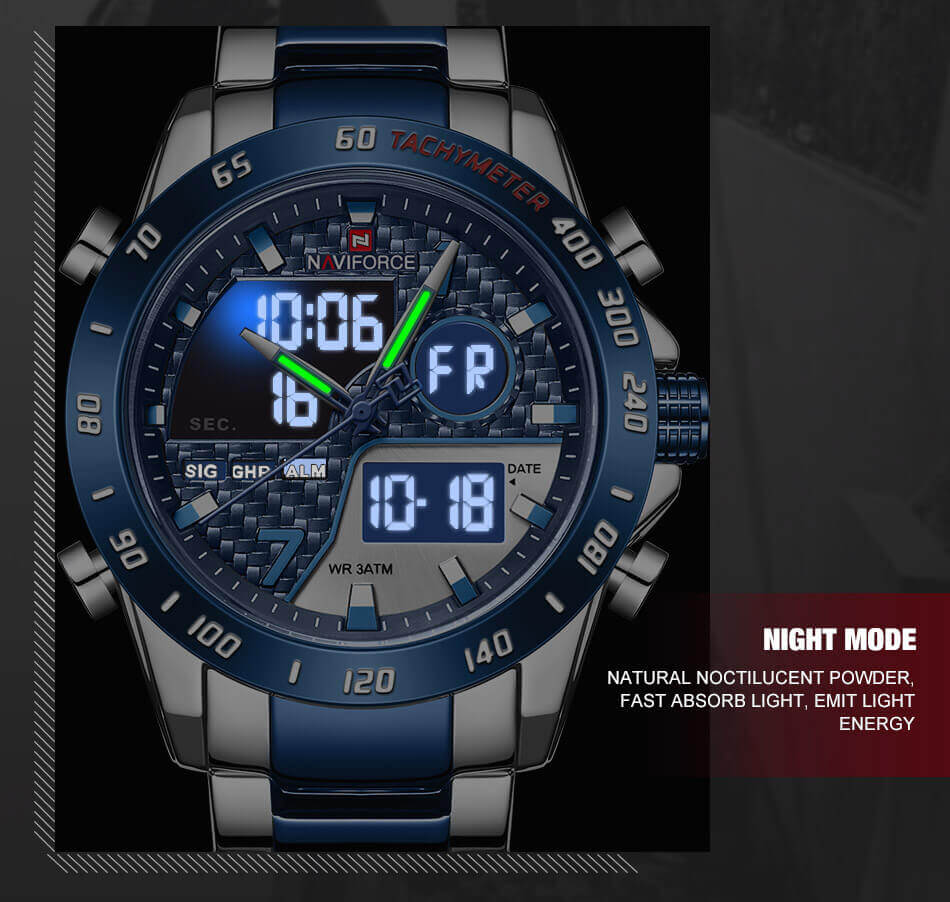 men's luxury brand digital sports watch