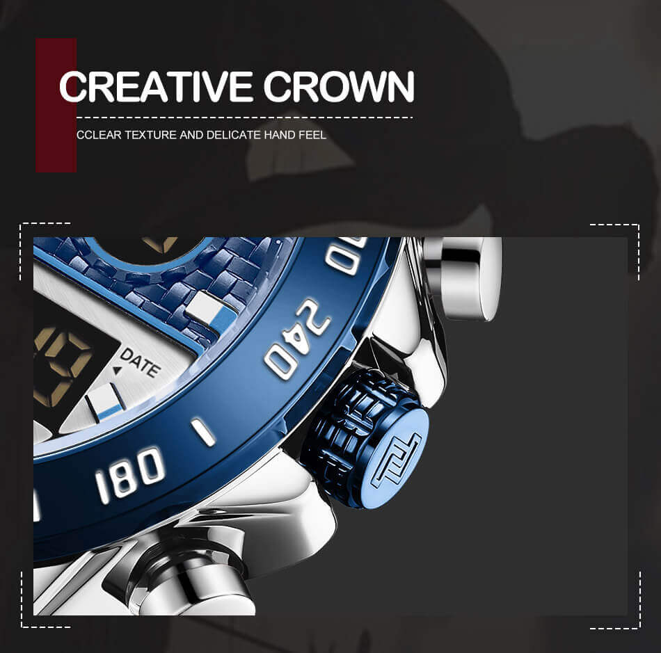 men's luxury brand digital sports watch