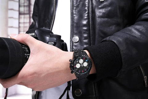 Luxury Iced Out Colorful Dial Watches For Men detail5