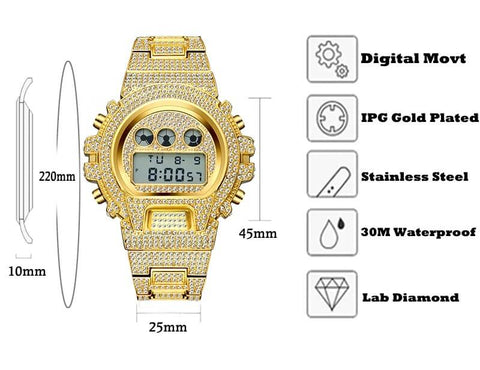 Men Digital LED Luxury Quartz Watch detail1