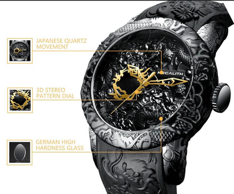 Men Waterproof Big Dial Sport Mechanical Watches detail2