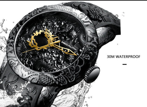 Men Waterproof Big Dial Sport Mechanical Watches detail3