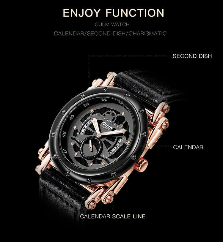 Automatic Sports Domineering Black Quartz Watch2