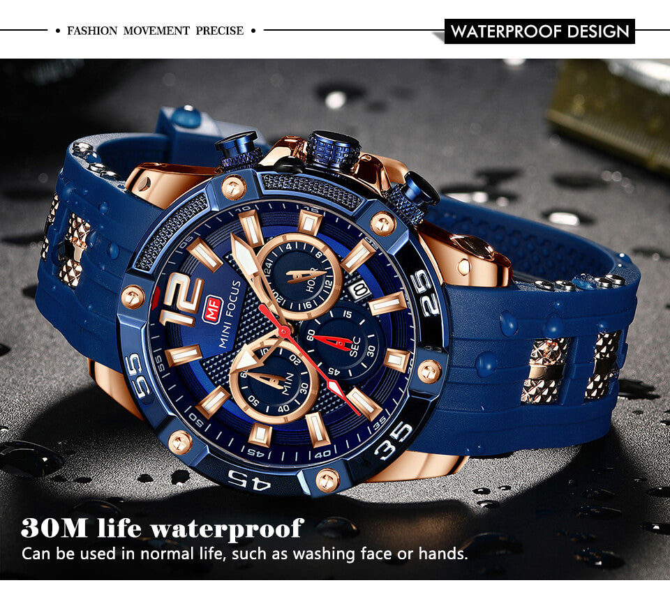 Men's Luxury Waterproof Sports Watch Silicone Strap3
