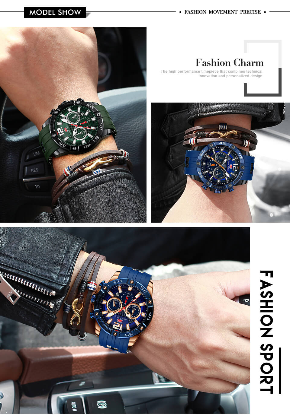 Men's Luxury Waterproof Sports Watch Silicone Strap7