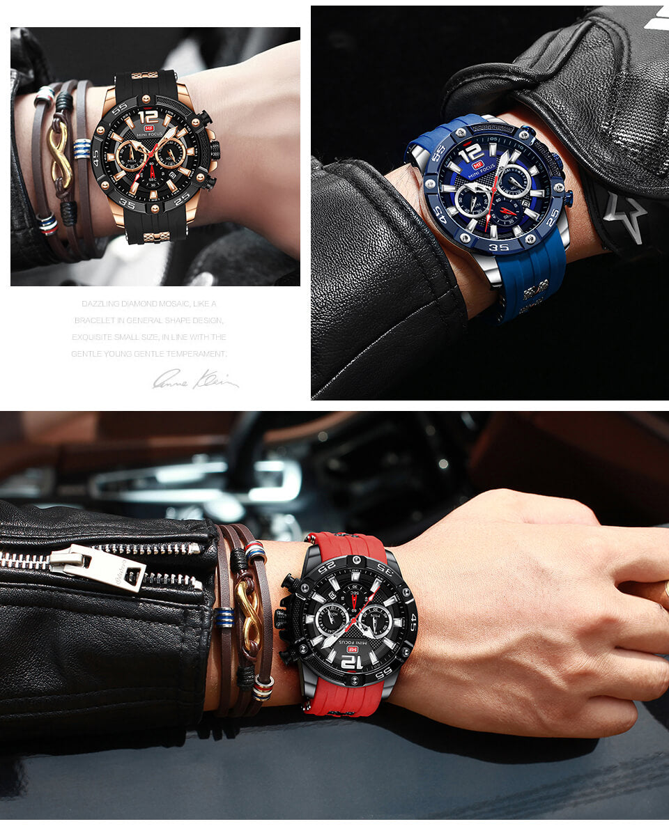 Men's Luxury Waterproof Sports Watch Silicone Strap5