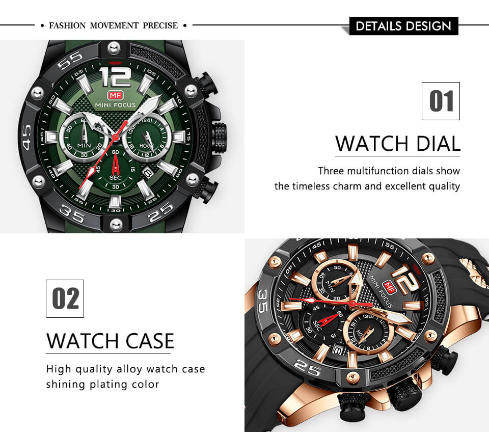 Men's Luxury Waterproof Sports Watch Silicone Strap8