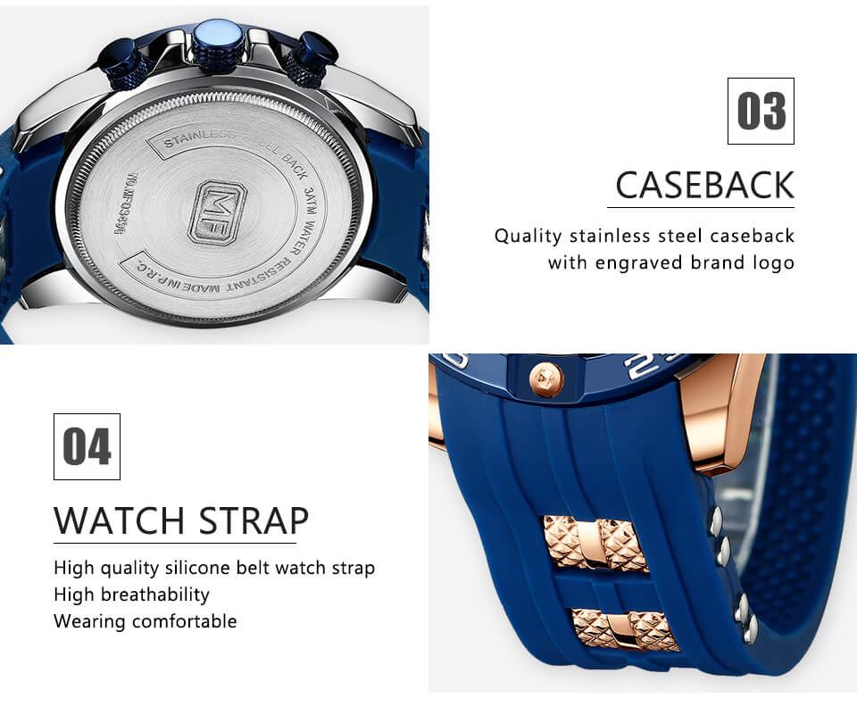 Men's Luxury Waterproof Sports Watch Silicone Strap9