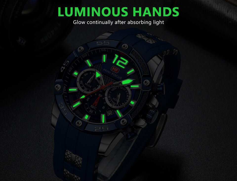 Men's Luxury Waterproof Sports Watch Silicone Strap10
