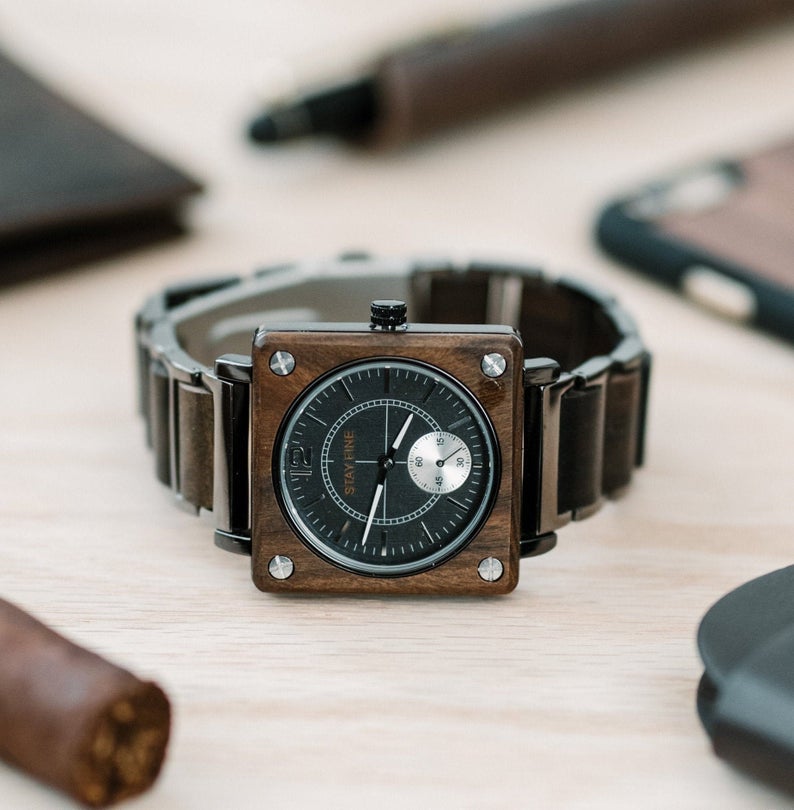 Engraved Wooden Watch 01