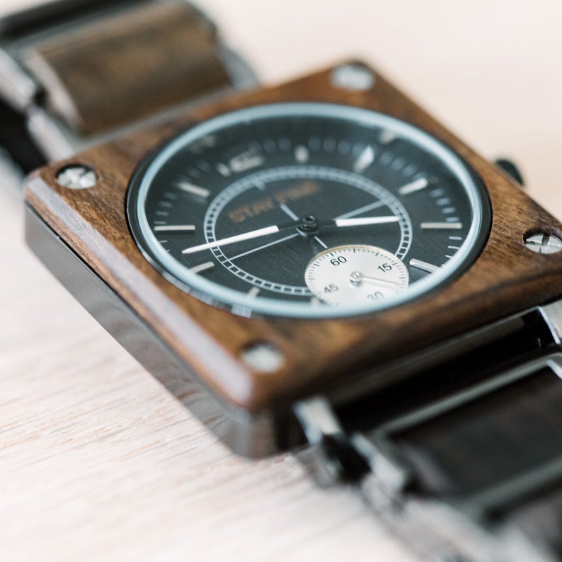 Engraved Wooden Watch 02
