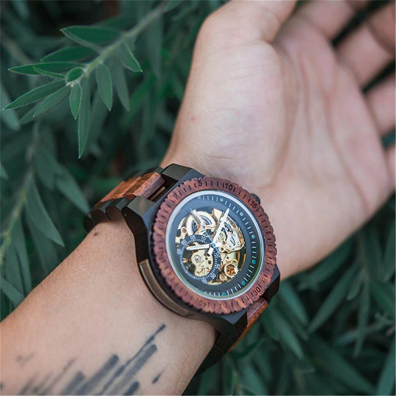 Wood Steampunk Watch 04
