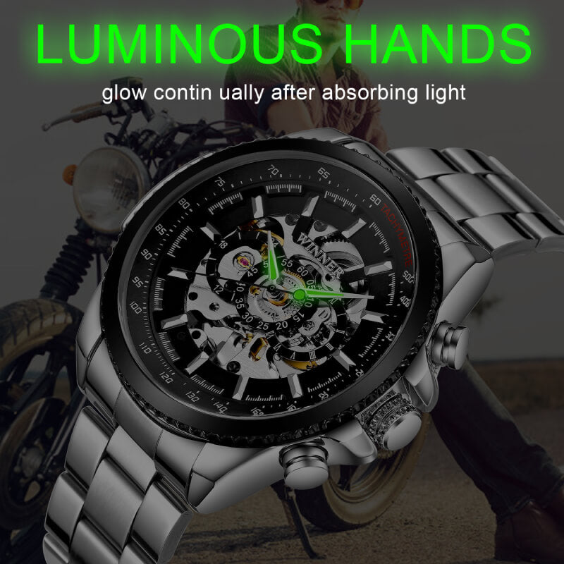 2021 Luxury Skeleton Military Watch