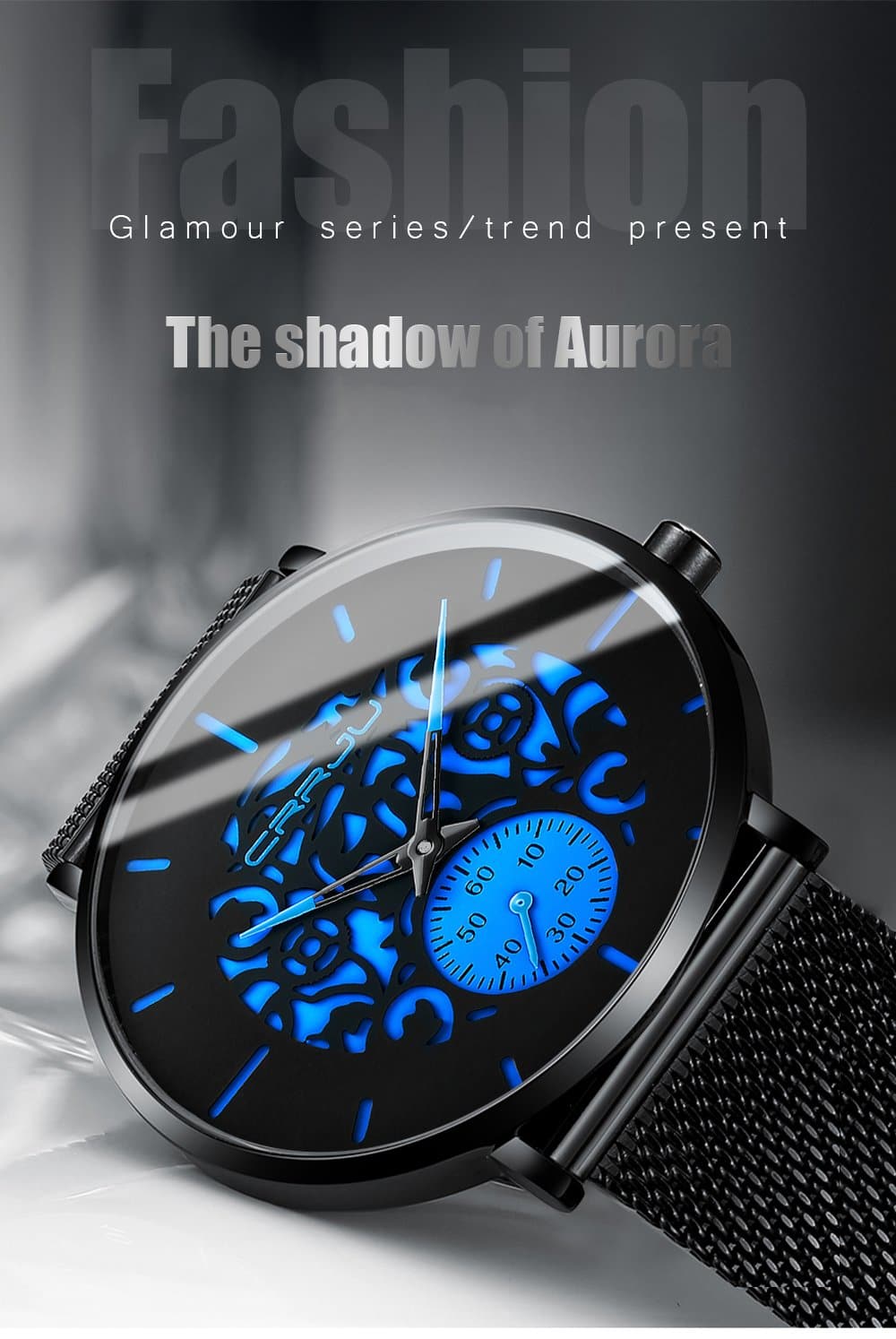 retro hollow mesh strap watch