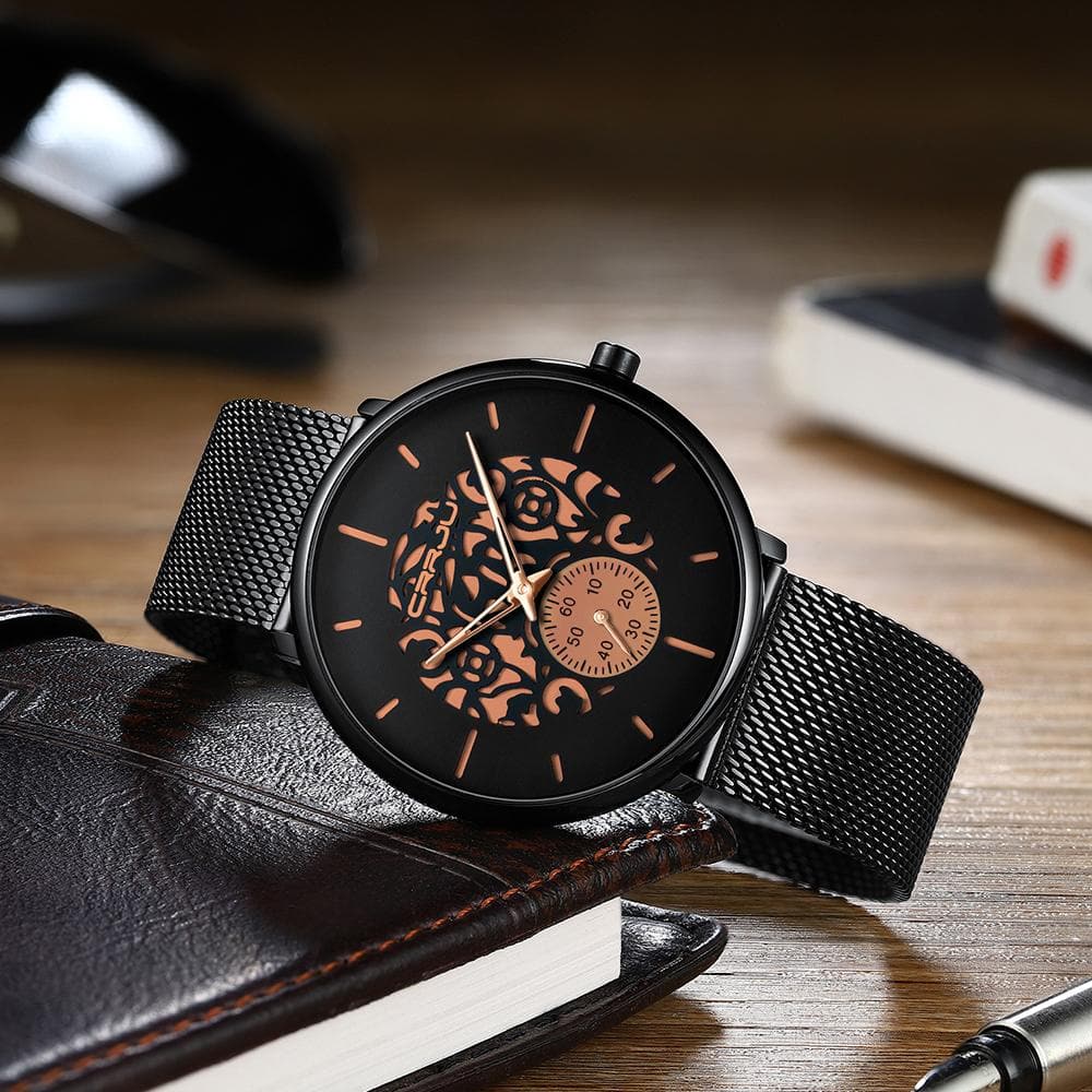 retro hollow mesh strap watch