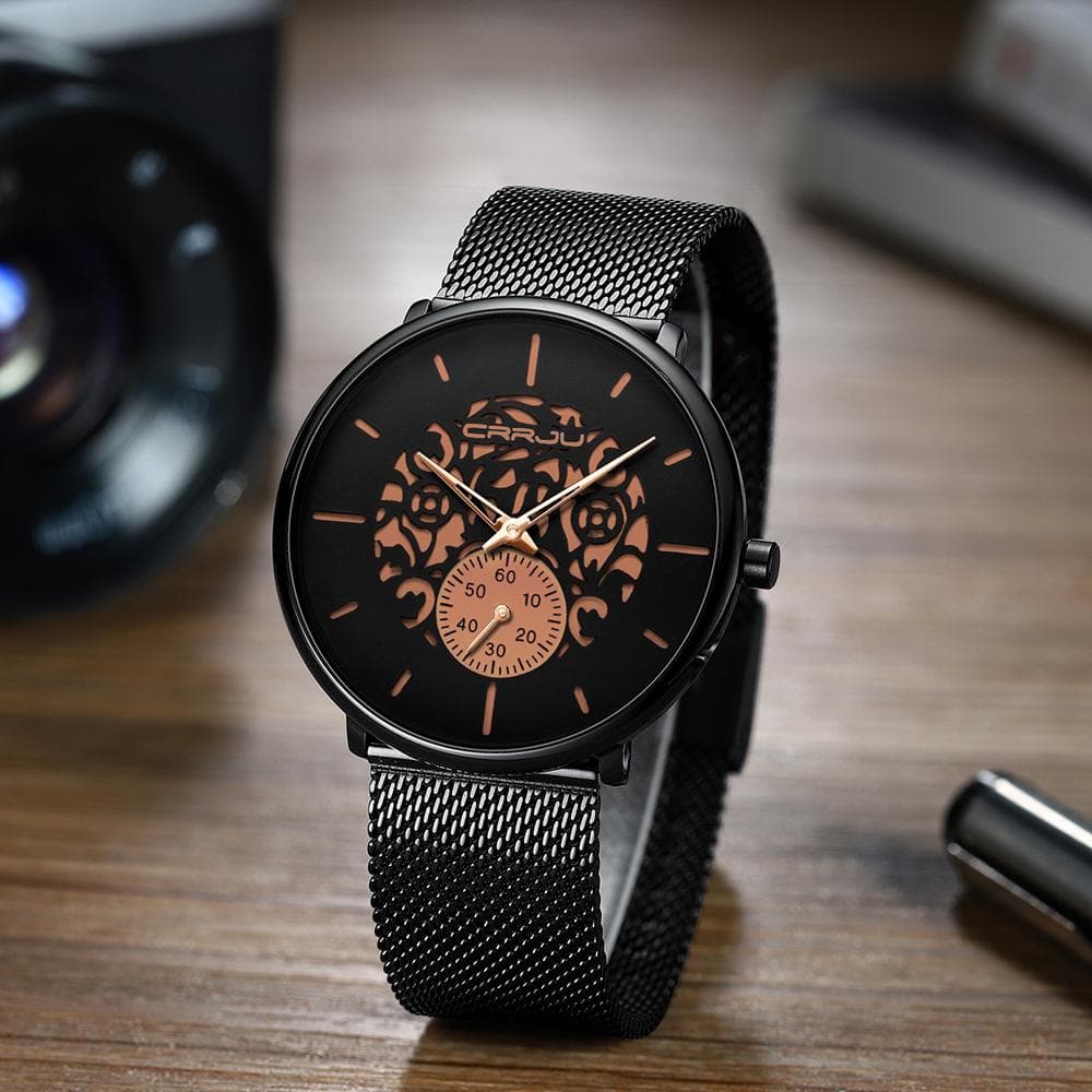 retro hollow mesh strap watch