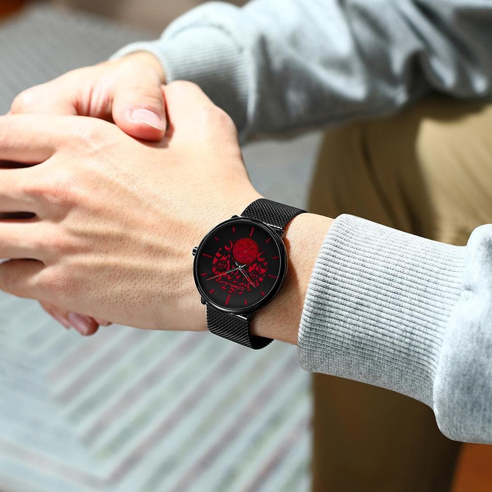 retro hollow mesh strap watch