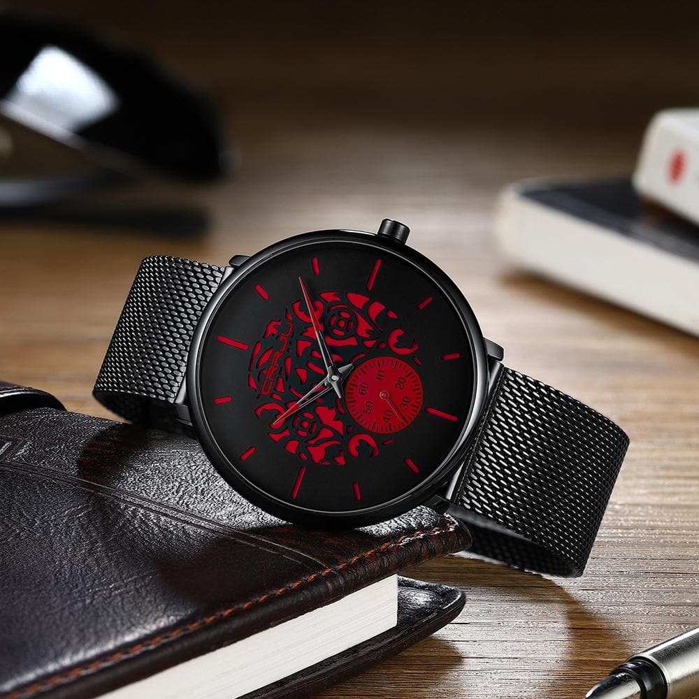 retro hollow mesh strap watch