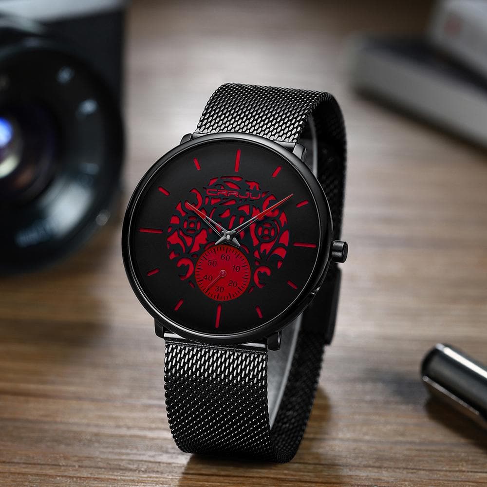retro hollow mesh strap watch