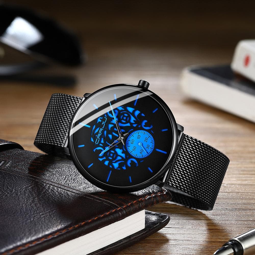 retro hollow mesh strap watch