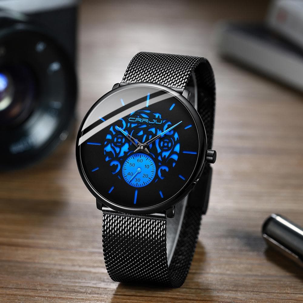 retro hollow mesh strap watch