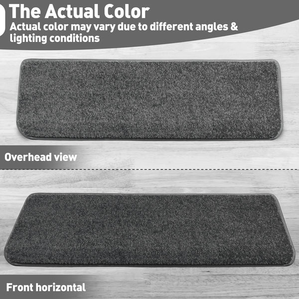 Pure Era Bullnose Carpet Stair Treads Non-slip Tape Free Pet Friendly Indoor Stair Protectors