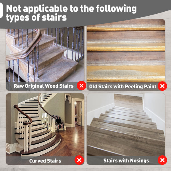 Pure Era Bullnose Carpet Stair Treads Non-slip Tape Free Pet Friendly Indoor Stair Protectors