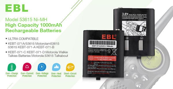EBL 3.6V 1000mAh rechargeable battery Talkabout 53615 KEBT-071A KEBT-071-B KEBT-071-C KEBT-071-D