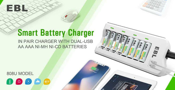 battery charger for aa and aaa rechargeable batteries