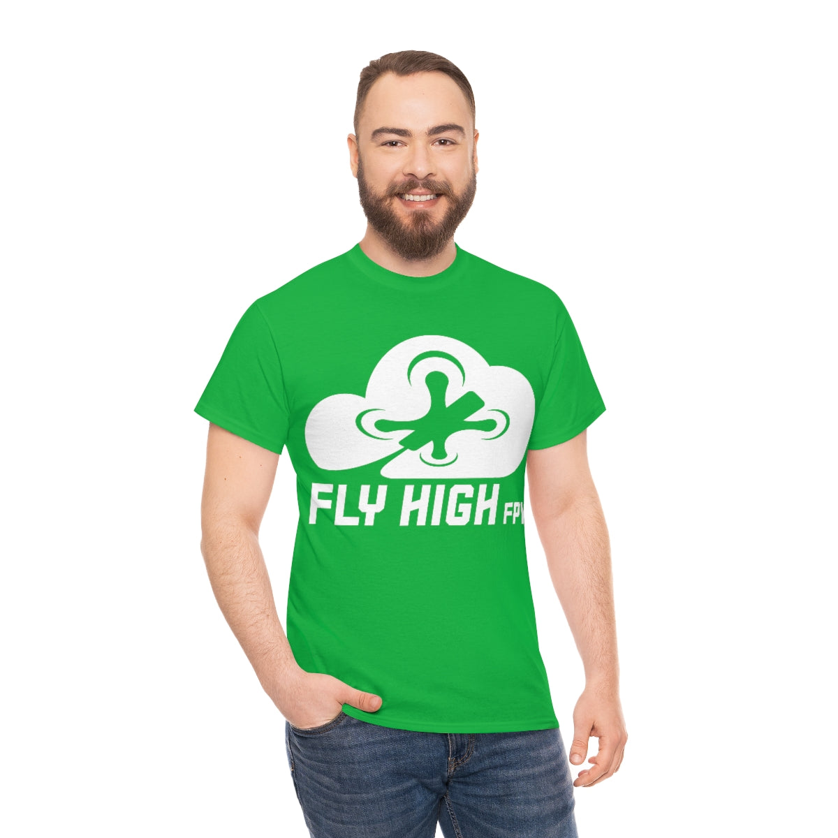 Fly High FPVTee - White Logo