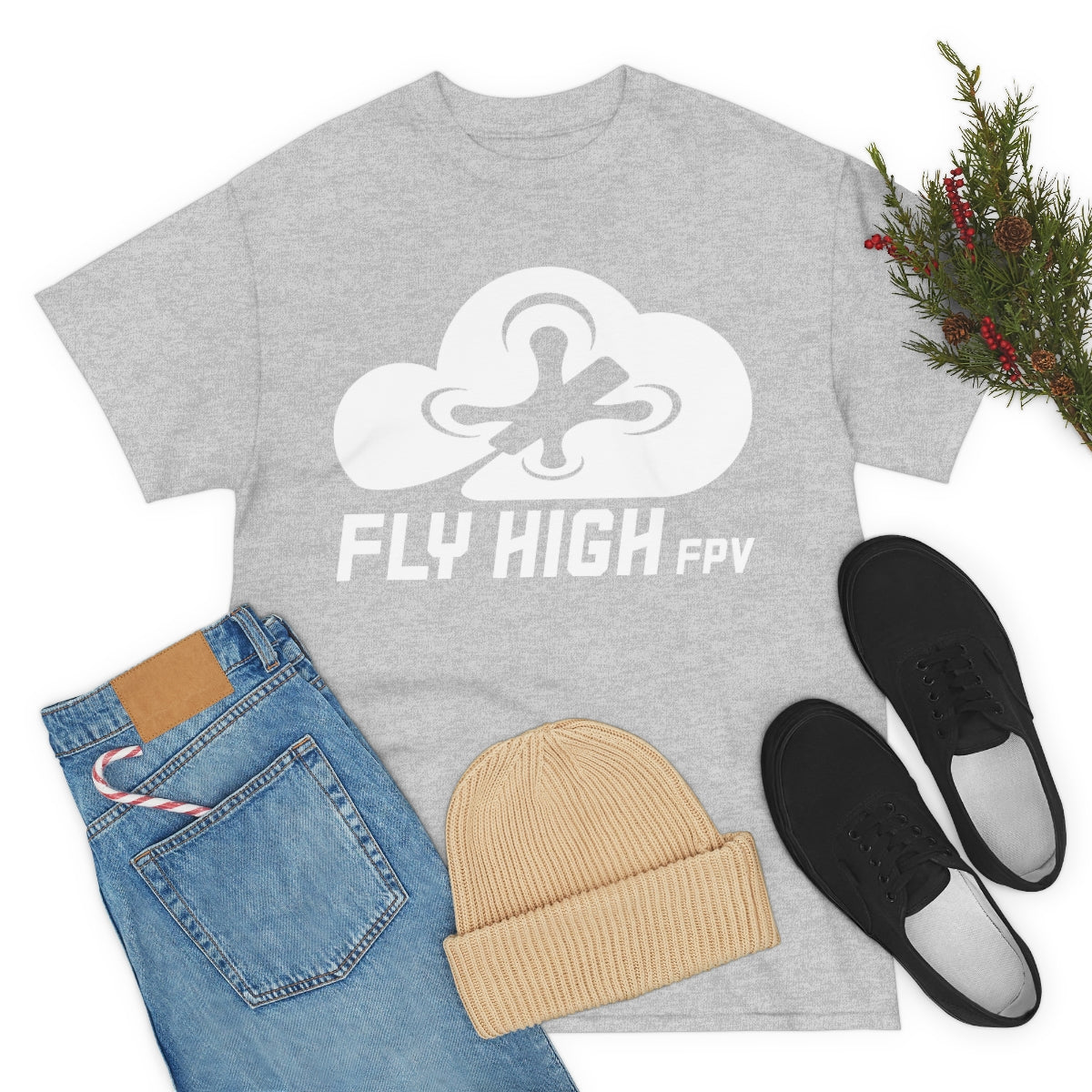 Fly High FPVTee - White Logo