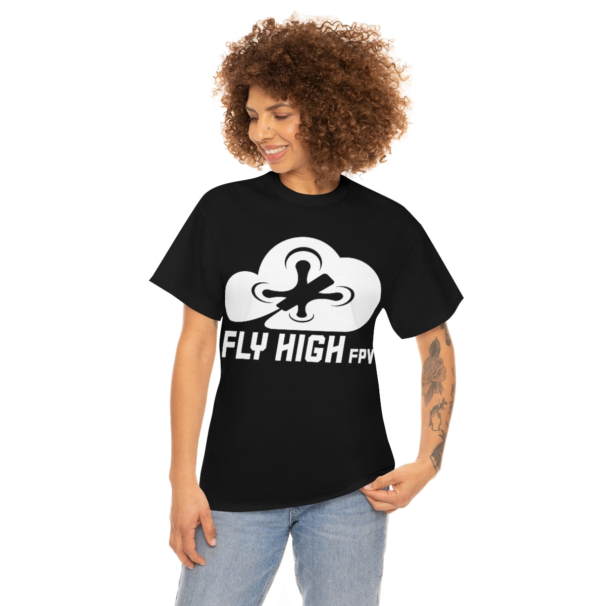 Fly High FPVTee - White Logo