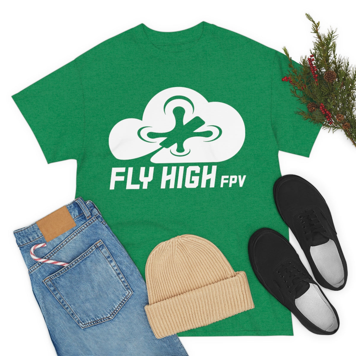 Fly High FPVTee - White Logo