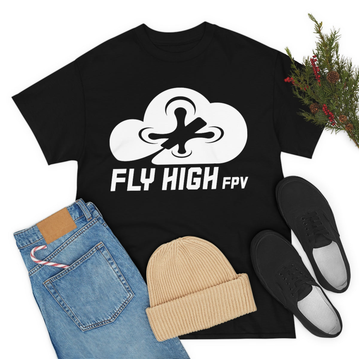 Fly High FPVTee - White Logo