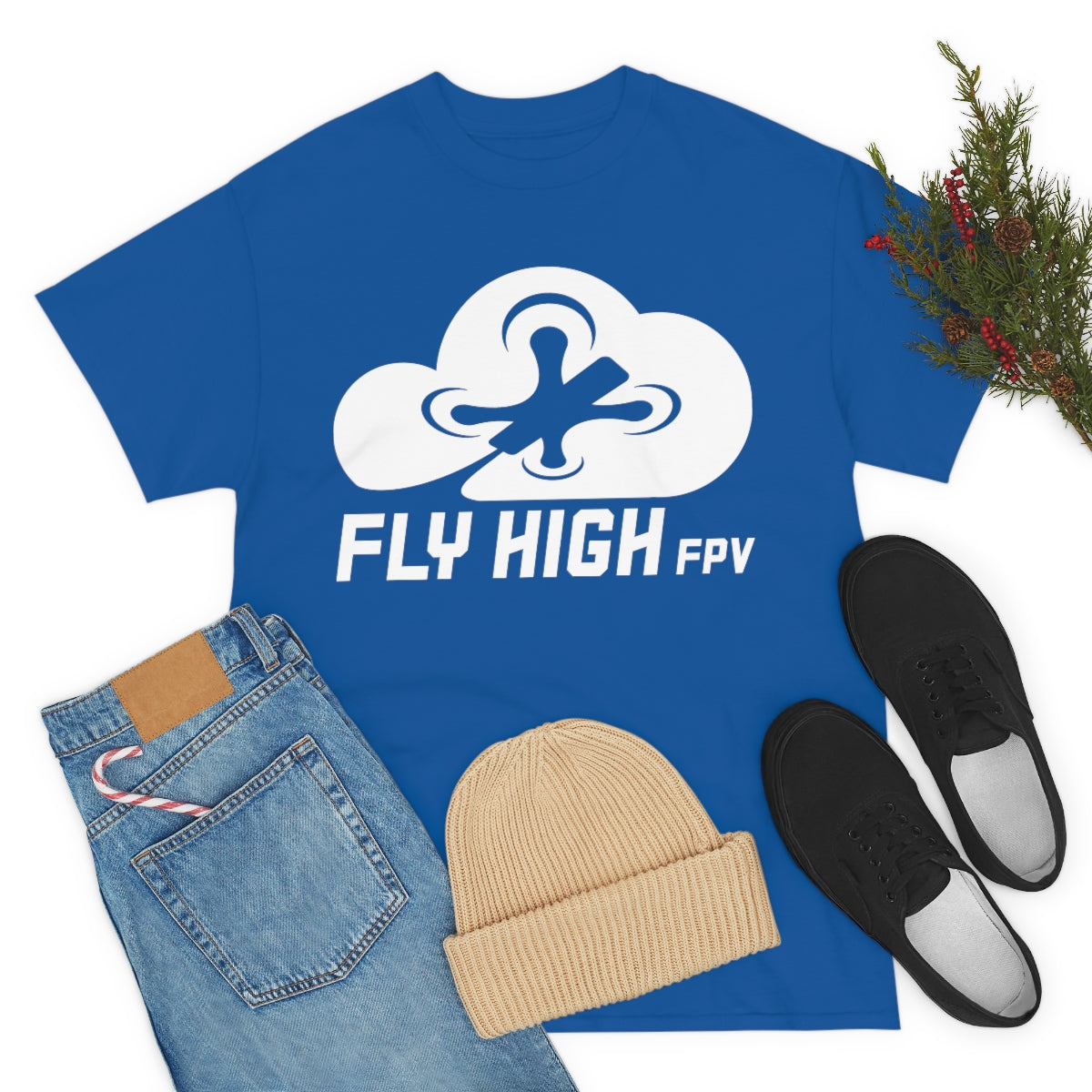 Fly High FPVTee - White Logo