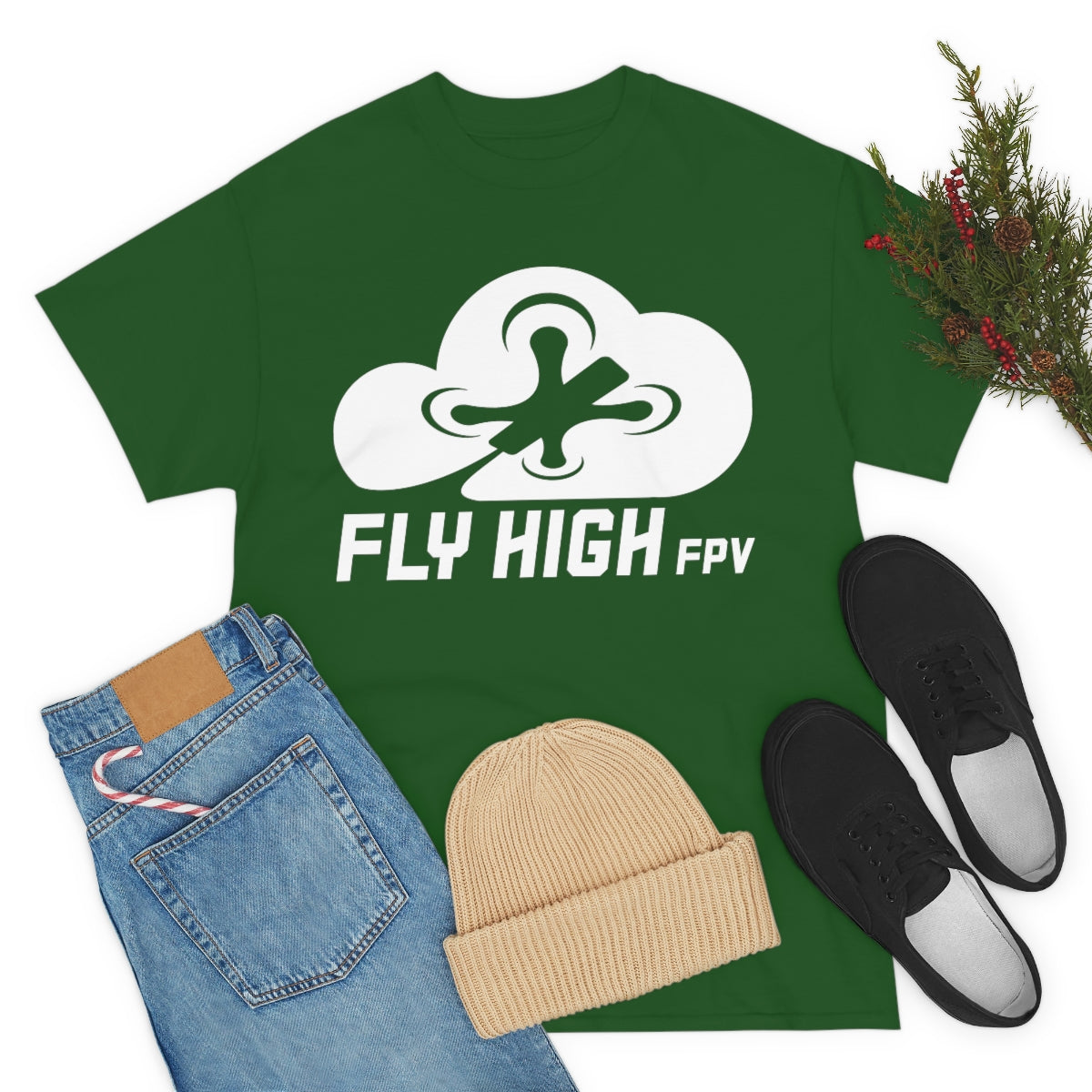 Fly High FPVTee - White Logo