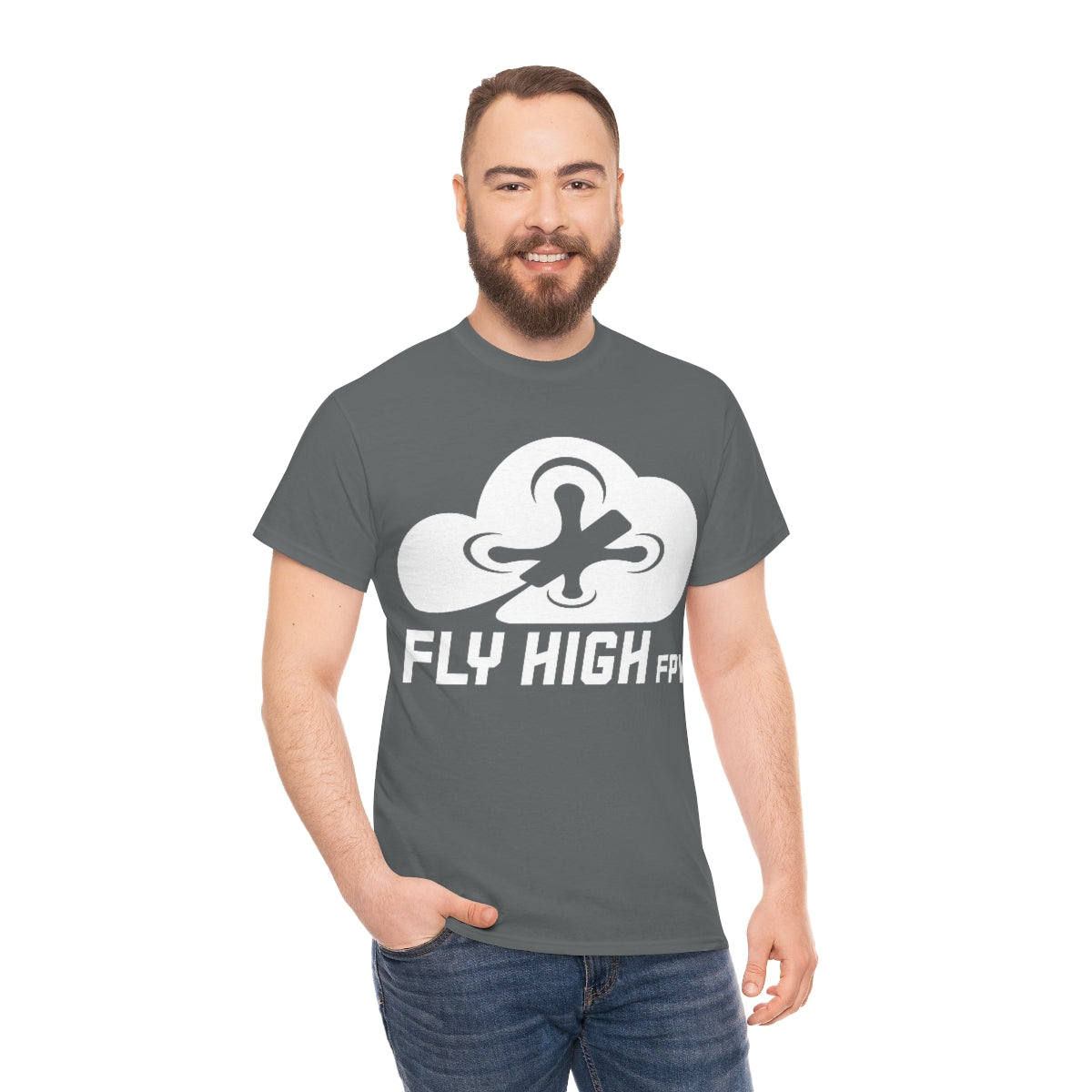 Fly High FPVTee - White Logo