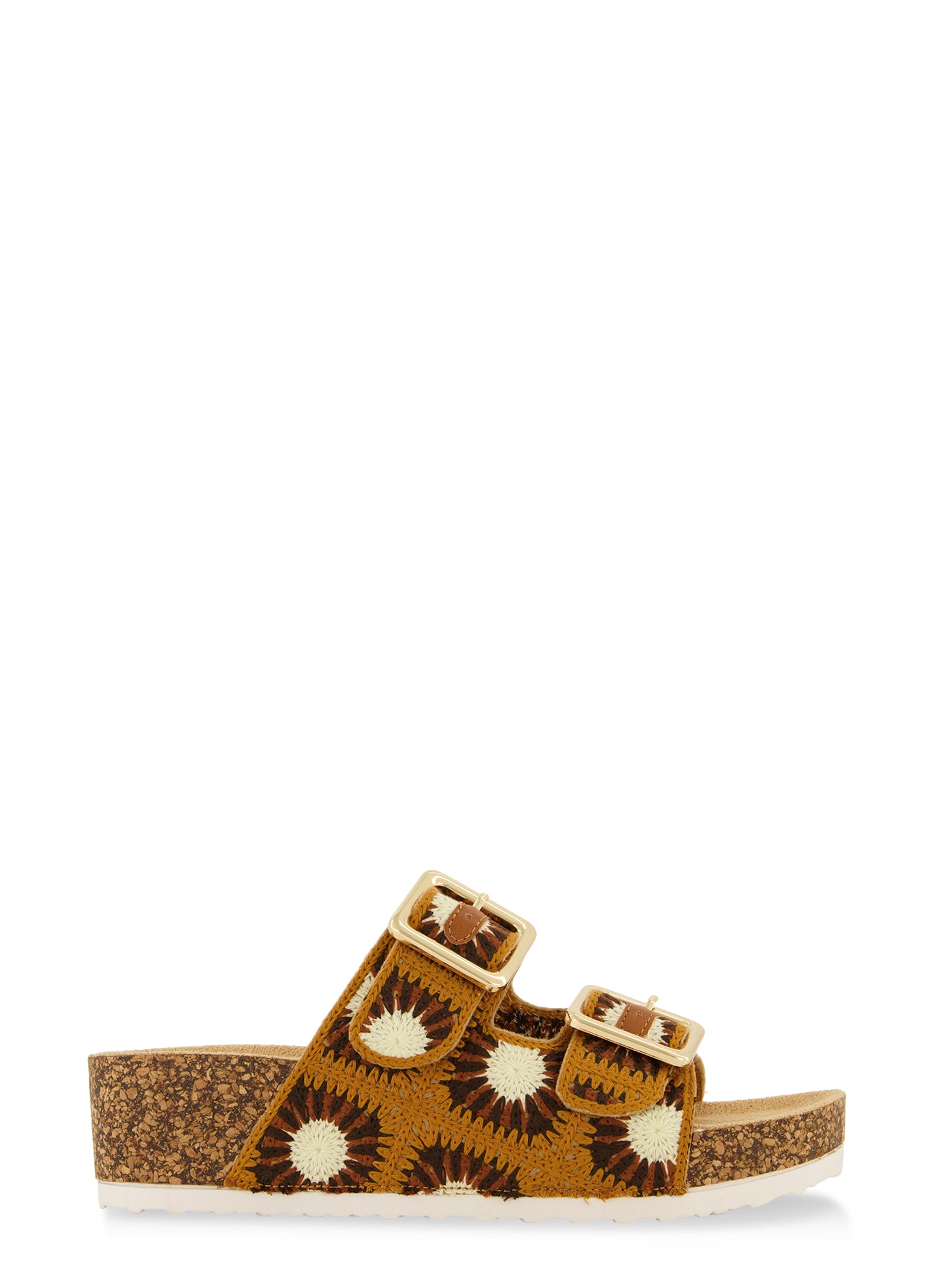 Boho Crochet Platform Footbed Sandals