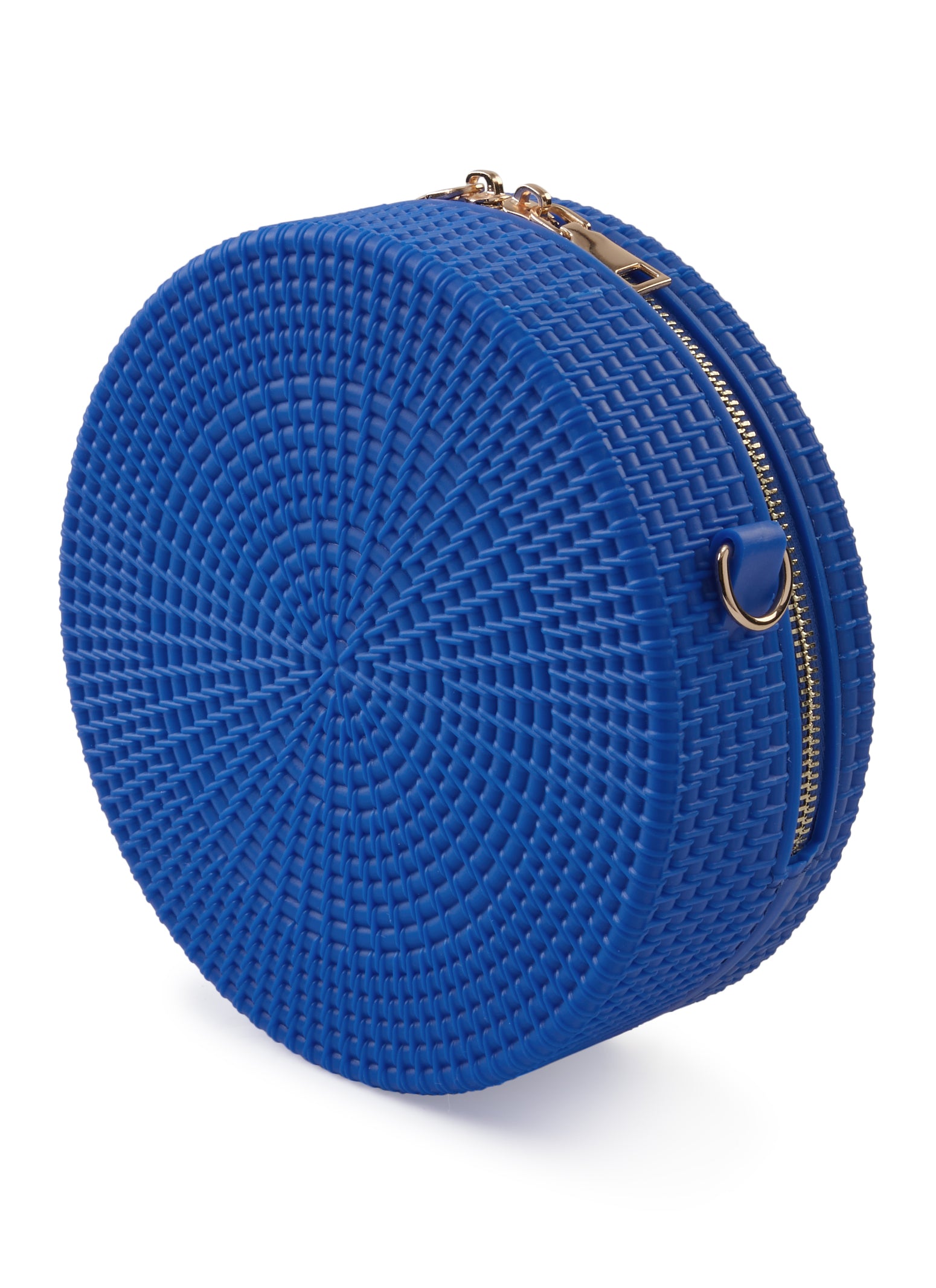 Textured Silicone Circular Crossbody Bag