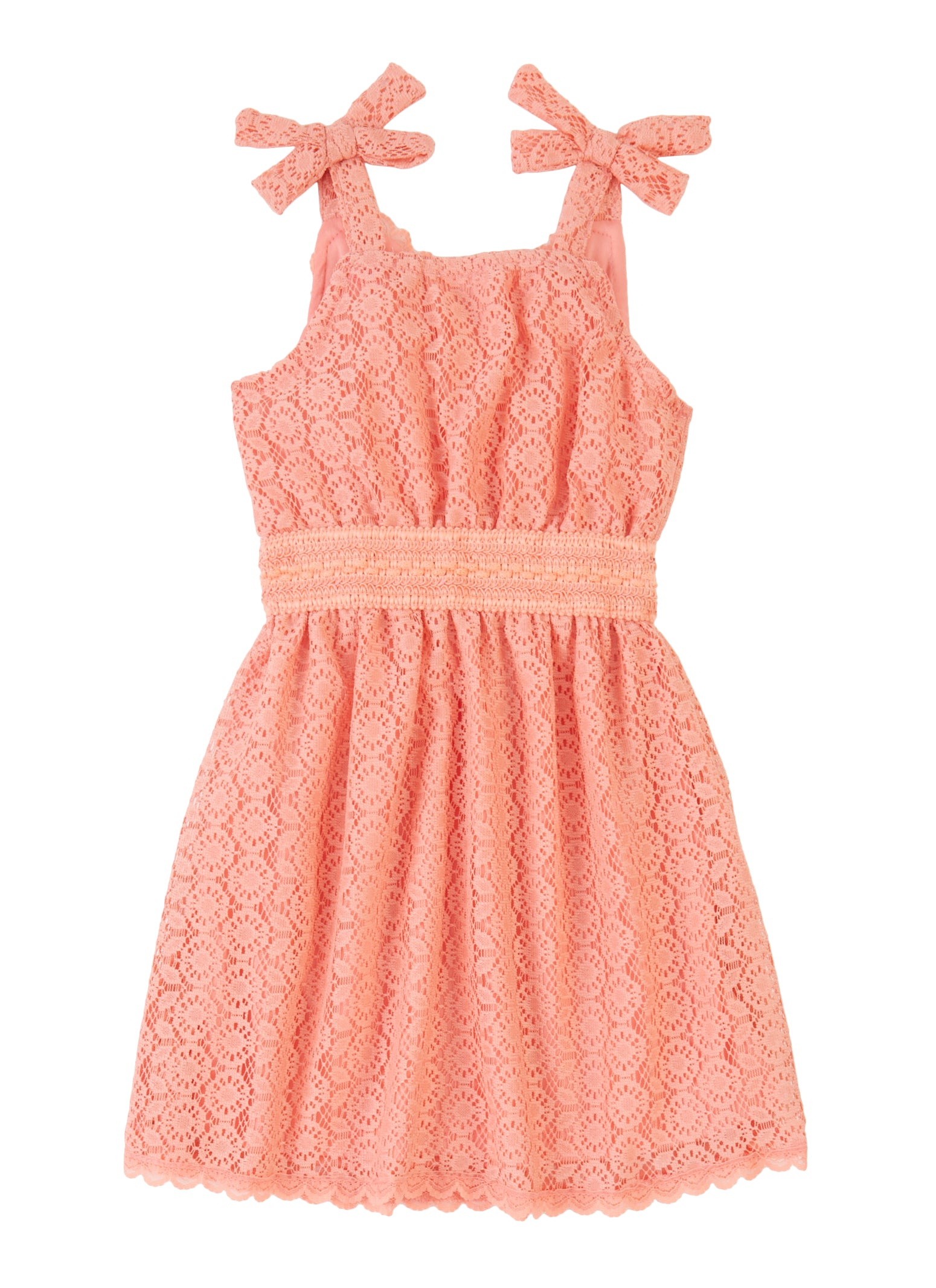 Toddler Girls Crochet Lace Faux Wrap Dress