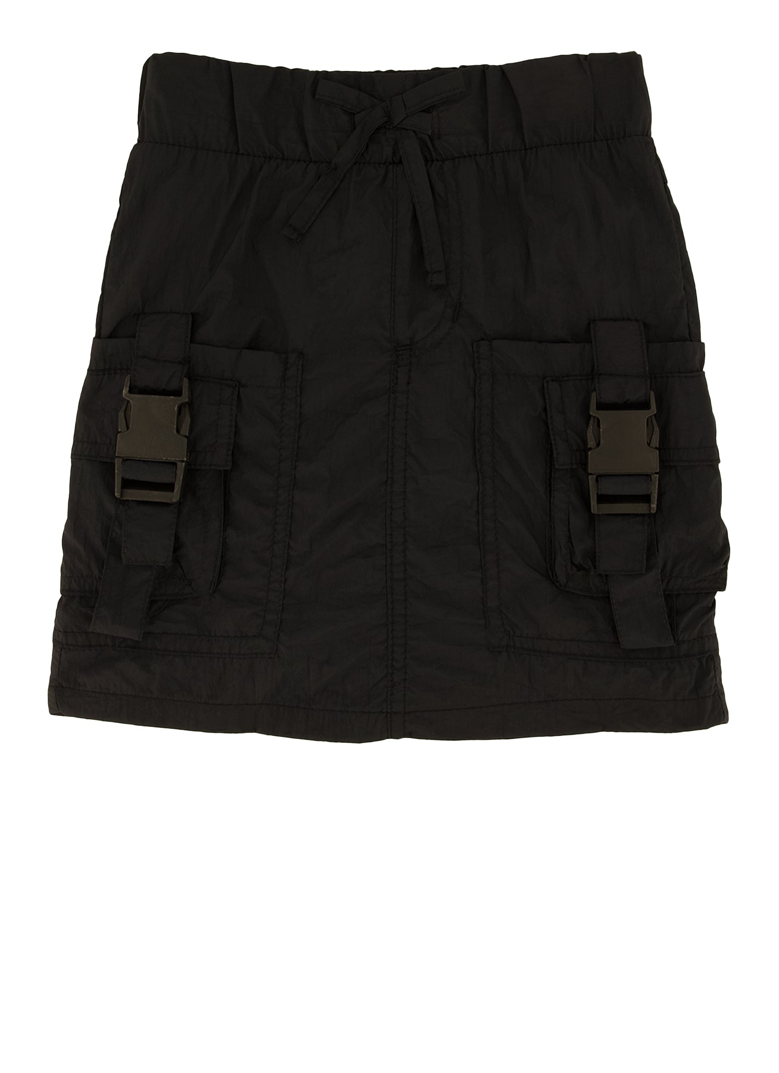 Girls Nylon Buckle Detail Cargo Pocket Skirt
