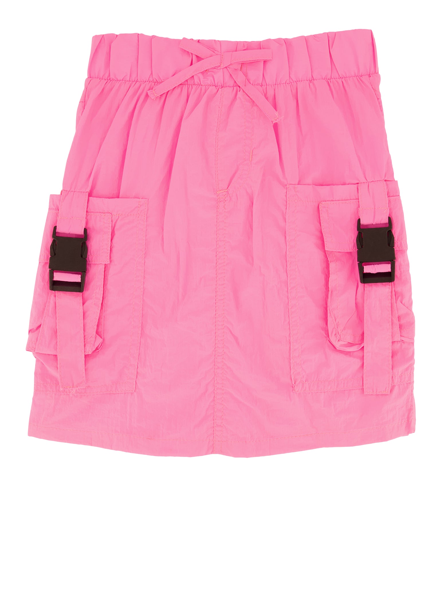 Girls Nylon Buckle Detail Cargo Pocket Skirt