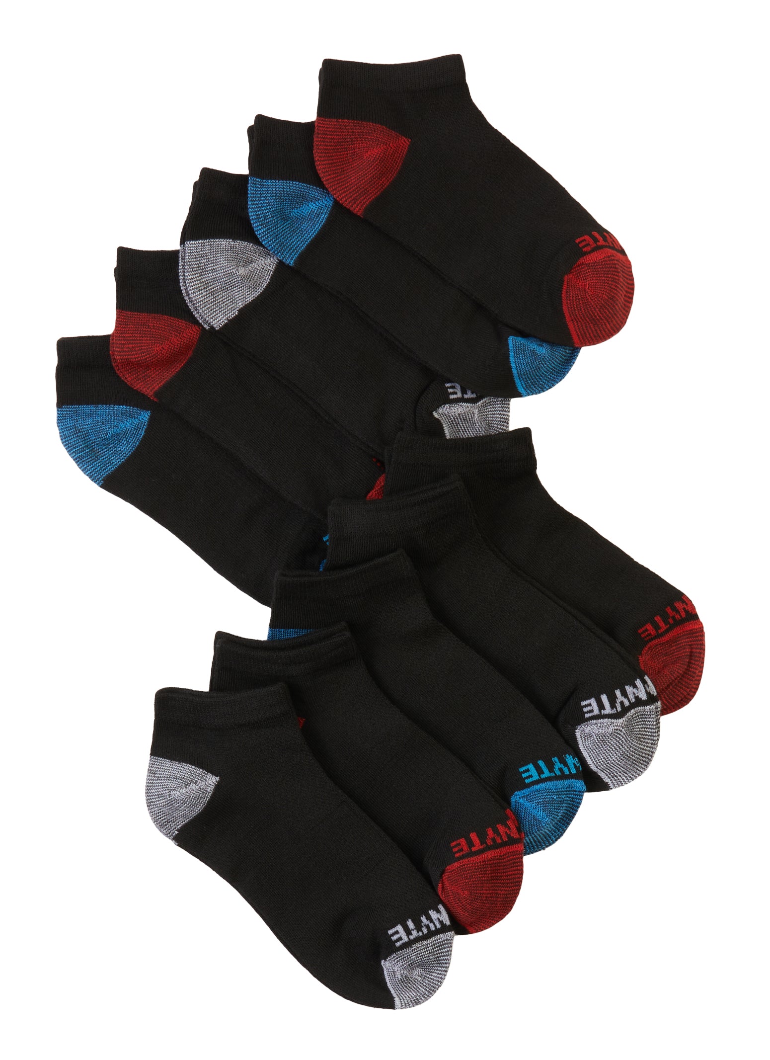 Boys 10 Pack Solid Low Cut Ankle Socks