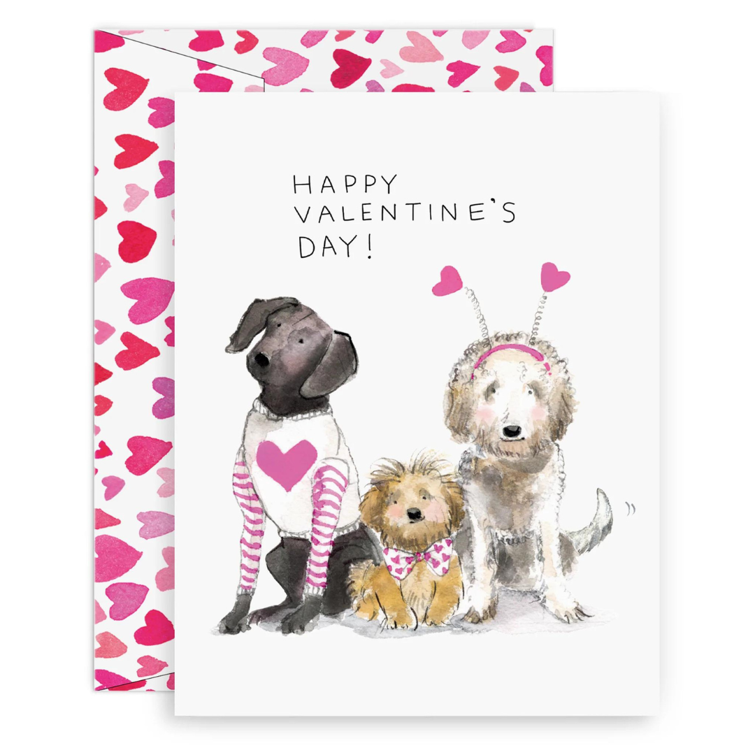 Valentine Classroom Cards: Valentine Doggies