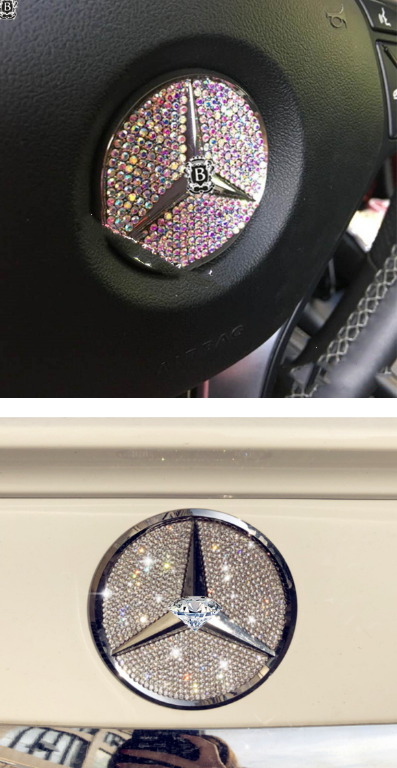 Bling Bling Car Steering Wheel Decorative Diamond Sticker