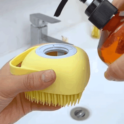 Silicone massage bath brush Liquid Soap Dispenser