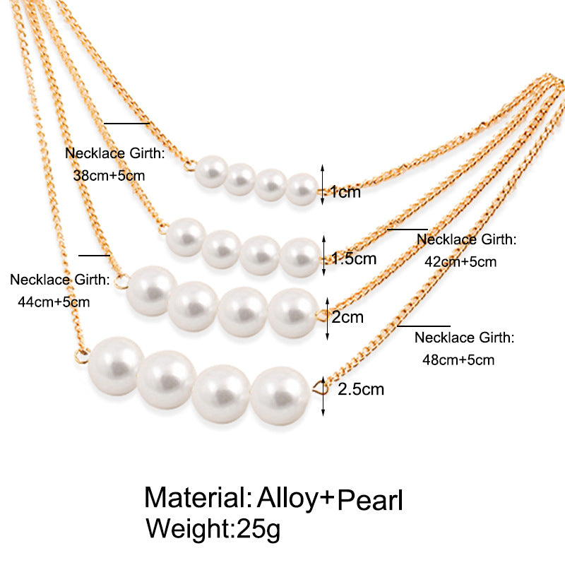 Pearl temperament clavicle necklace