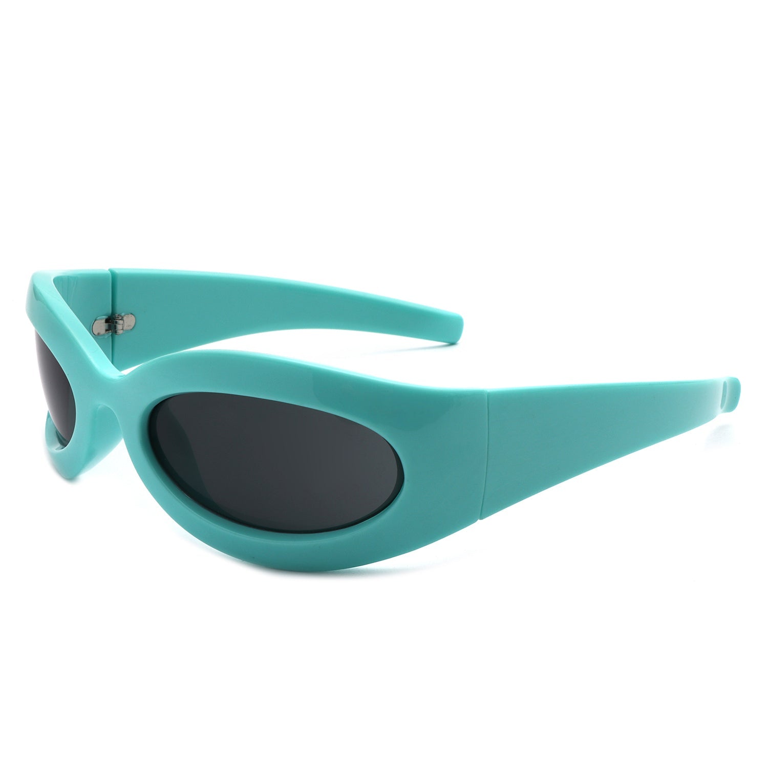 Albion - Oval Wrap Around Retro Round Fashion Sunglasses